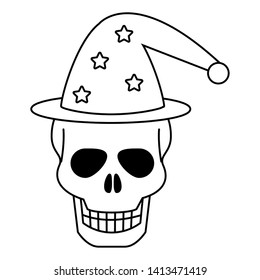 Isolated skull head design vector illustration