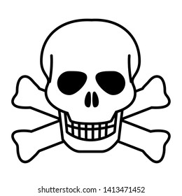 Isolated skull head design vector illustration
