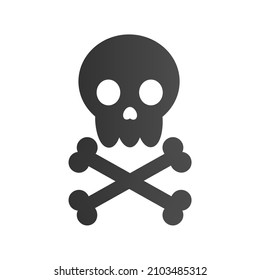 isolated skull icon on white background, skull vector with separated layers