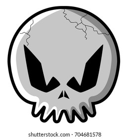 Isolated skull icon on a white background, vector illustration