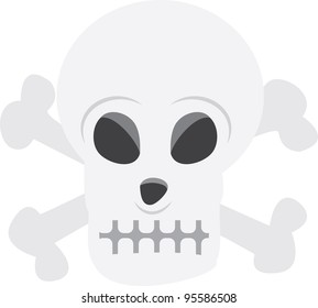 Isolated skull skeleton head illustration