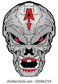 isolated skull vector