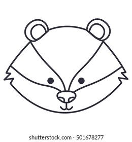 Isolated skunk cartoon design