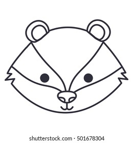 Isolated skunk cartoon design
