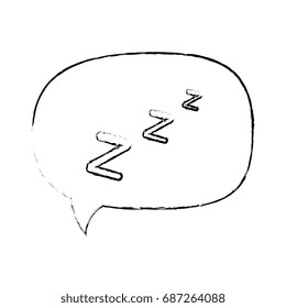 isolated sleep time speech bubble