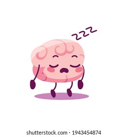 Isolated sleeping brain cartoon - Vector illustration design