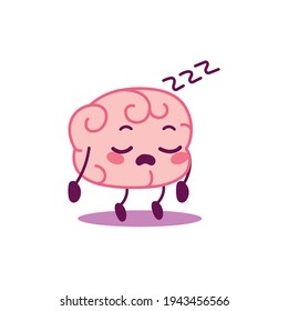 Isolated sleeping brain cartoon - Vector illustration design