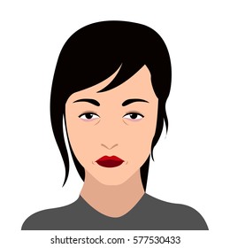 Isolated sleepy woman on a white background, Vector illustration