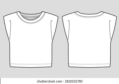 Sleeveless sports tshirt and shorts template. Front and back view unisex  clothing pattern for outdoor activities and basketball practice. Casual  stylish simple vector cotton textile 12345276 Vector Art at Vecteezy