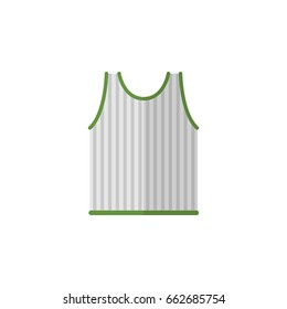 Isolated Sleeveless Tank Flat Icon. Singlet Vector Element Can Be Used For Singlet, Tank, Sleeveless Design Concept.