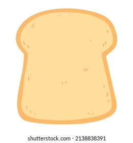 Isolated slice of bread bakery product Vector