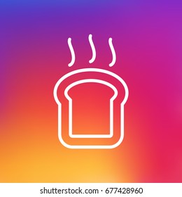 Isolated Slice Bread Outline Symbol On Clean Background. Vector Toast Element In Trendy Style.