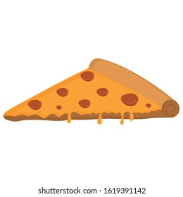 Isolated slice of pizza icon over a white background - Vector