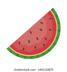 Isolated slice of watermelon design