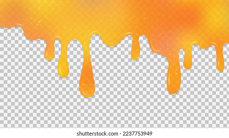 isolierter Slime. Vektororangefarbener Schleim mit Glitter.