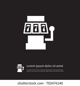 Isolated Slot Machine Icon. Vector Element Can Be Used For Slot, Machine, 777 Design.