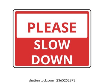 Isolated Slow Down Symbol Vector
