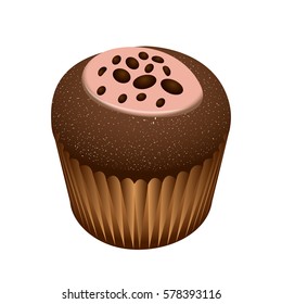 Isolated small cake on a white background, Vector illustration