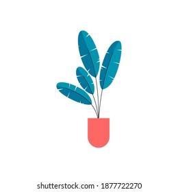 Isolated small flower vase household items icon- Vector