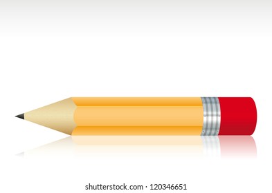 Isolated small pencil. Vector illustration