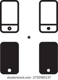 Isolated Small Smartphone Icon, Small Smartphone Device, Small Smartphone Technology, Digital Mobile Communication Symbol, Modern Tech Illustration, Isolated White Background Vector