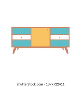Icono de ícono de objetos domésticos de mesa pequeña aislados- Vector