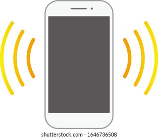 Isolated smart phone illustration material.