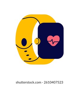 Isolated smart watch in gym on white background