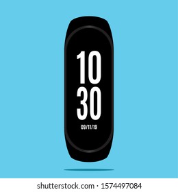 Isolated smart watch on a colored background - Vector illustration