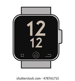 Isolated smart watch on a white background, Vector illustration