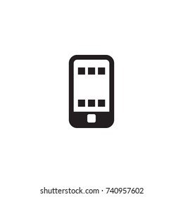 Isolated Smartphone Icon Symbol On Clean Background. Vector Cellphone Element In Trendy Style.