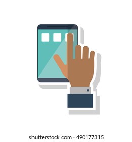 Isolated smartphone mobile design