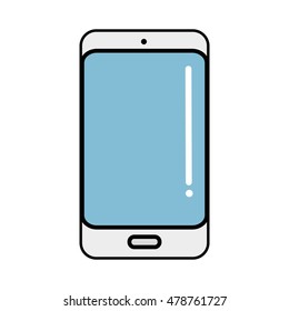 Isolated smartphone on a white background, Vector illustration