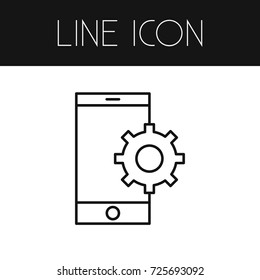 Isolated Smartphone Outline. Mobile Vector Element Can Be Used For Smartphone, Mobile, Gear Design Concept.