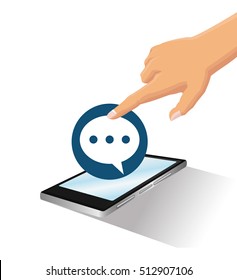 Isolated smartphone and sms design