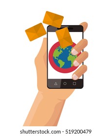 Isolated smartphone and sms design