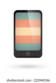  Isolated smartphone with a transgender pride flag