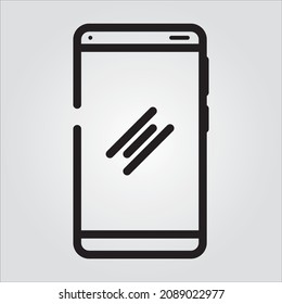 Icono de gráfico de vectores de Smartphone aislados