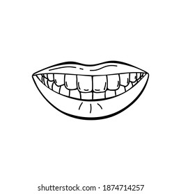 16,742 Teeth smile outline Images, Stock Photos & Vectors | Shutterstock