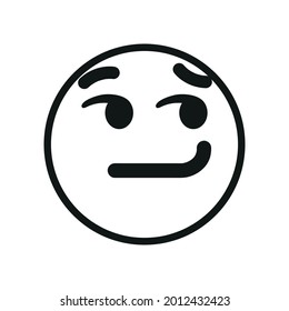 Isolated smirk emoji face icon Vector illustration