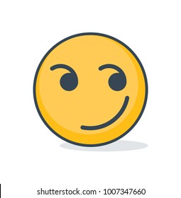 Isolated smirk emoticon