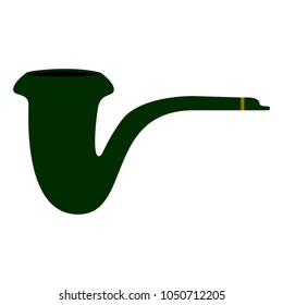 Isolated smoking pipe icon. Patrick day