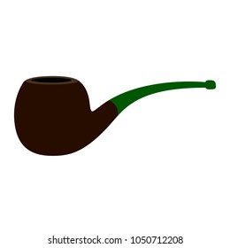 Isolated smoking pipe icon. Patrick day