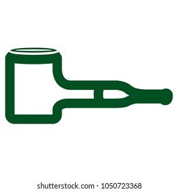 Isolated smoking pipe icon. Patrick day