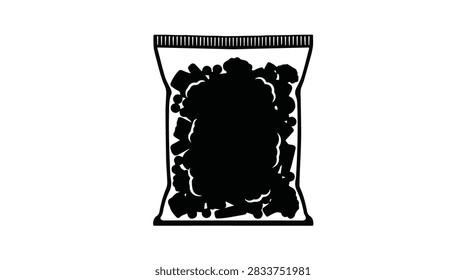 isolated snack bag vector