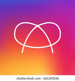 Isolated Snack Outline Symbol On Clean Background. Vector Pretzel Element In Trendy Style.
