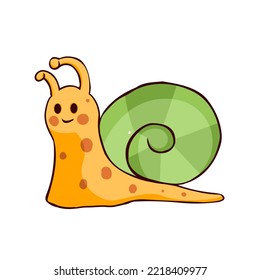 Ilustración vectorial de silueta de caracol aislado