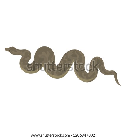
An isolated snake flat icon vector 
