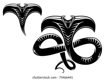 Isolated snakes as a sign or mascot - also as emblem, such a logo. Jpeg version also available