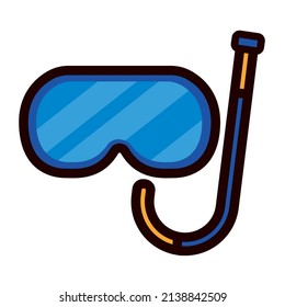 Isolated snorke summer icon vector illustration